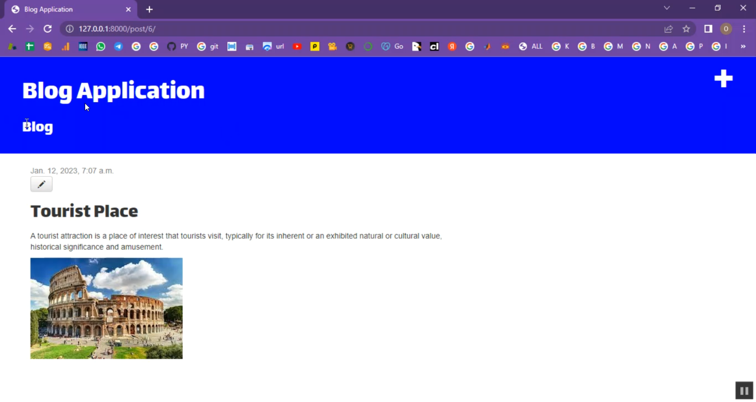Blog Application in Django Python