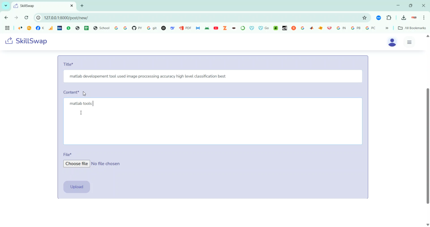 SkillSwap A Peer to Peer Skill Exchange Platform in Django Python