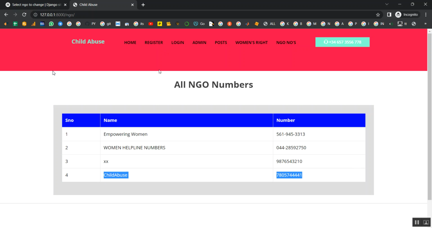 Child Abuse ML Classification Django App in Python Projects