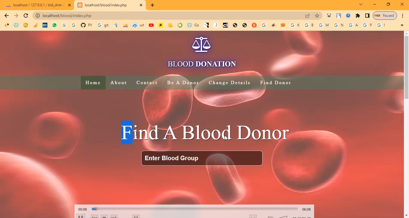 Blood Doner Management System in PHP Application Projects