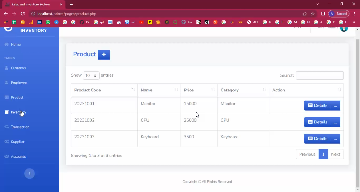 Sales And Inventory in PHP Application Projects