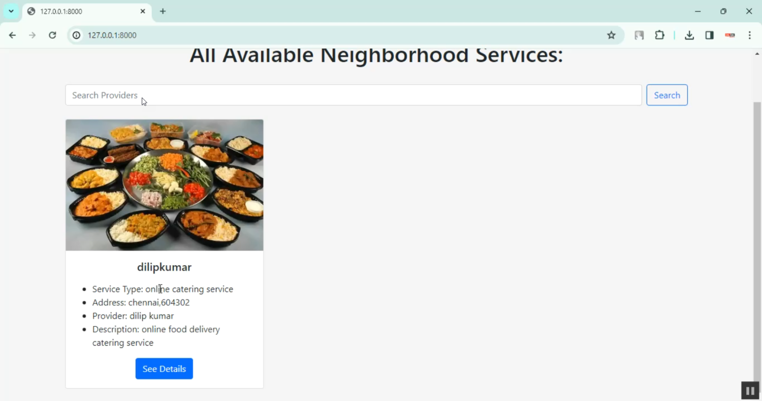 Online Catering Service in Django Python