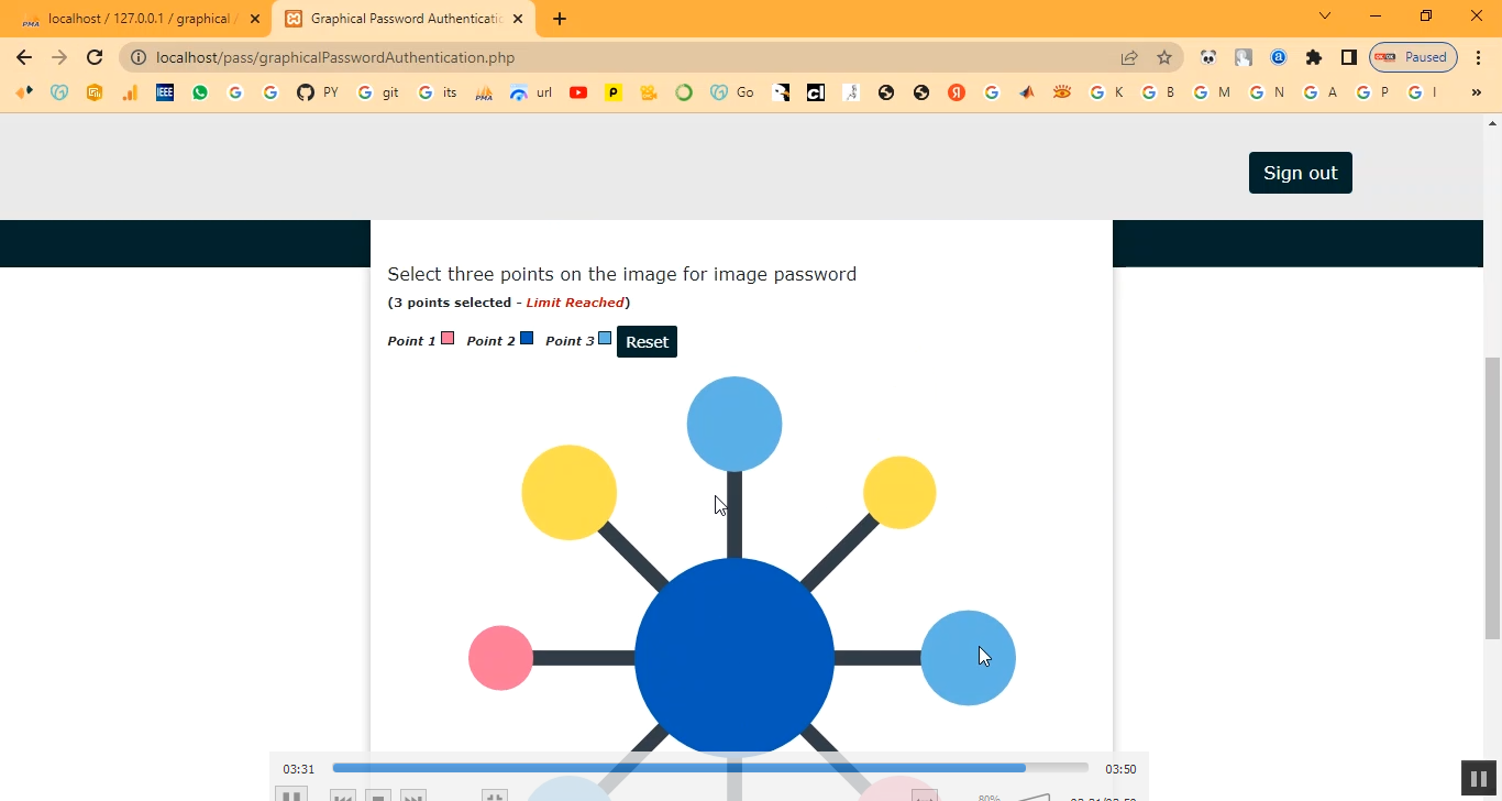 Graphical Password one Image Multiple Location in PHP Application Projects