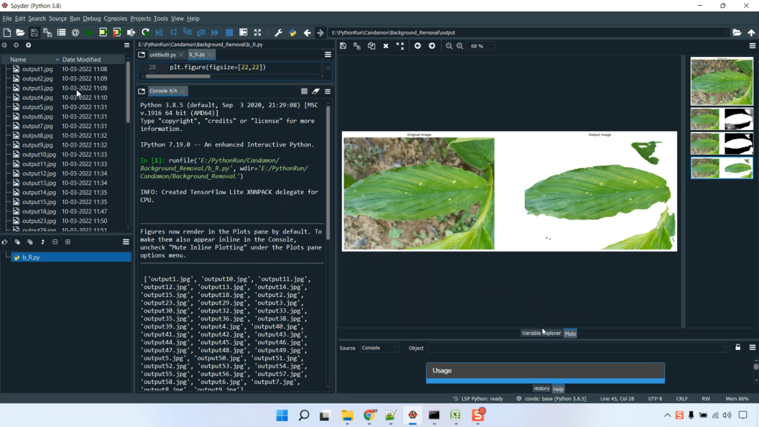 Background Image Removal in Python Projects