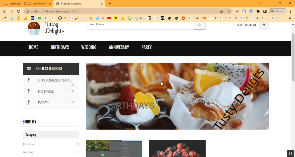 Online Bakery Shop System in PHP Application Projects