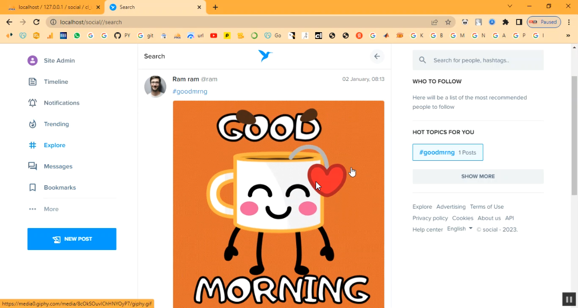 Social Media Sharing Platform in PHP Application Projects