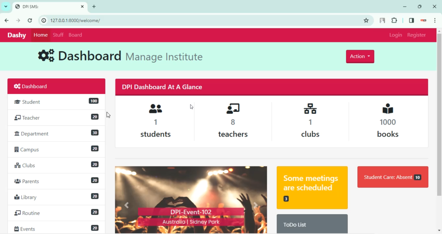 Students Management in Django Python