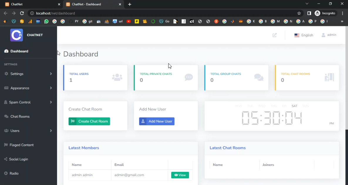 Chat Multiple User Create Application in PHP Application Projects