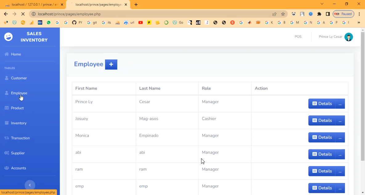 Sales Inventory Management System in PHP Application Projects