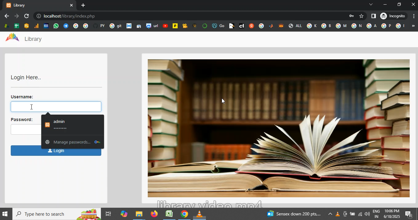 Library Booking System in PHP Application Projects