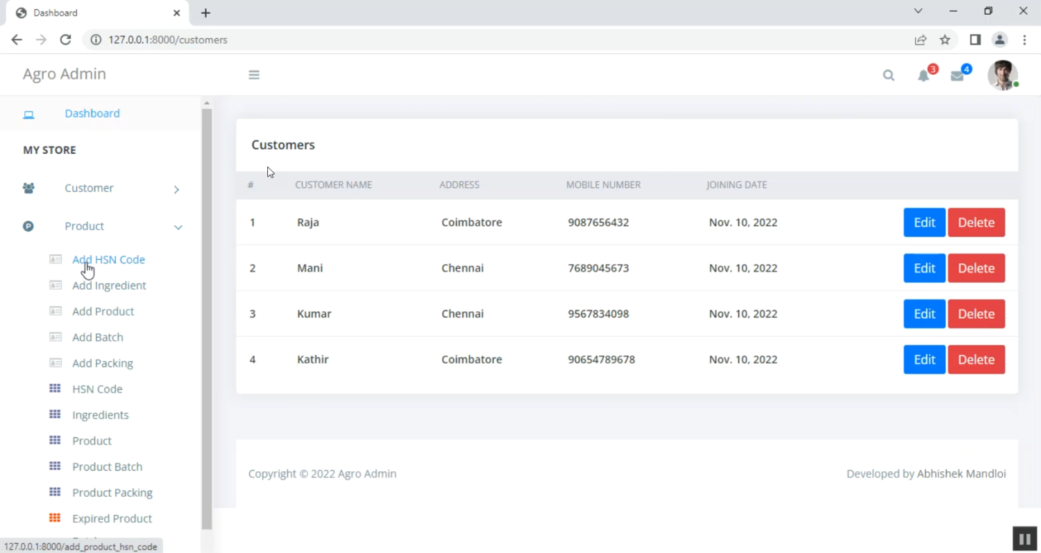 Supply Chain Management in Django Python in Django Python