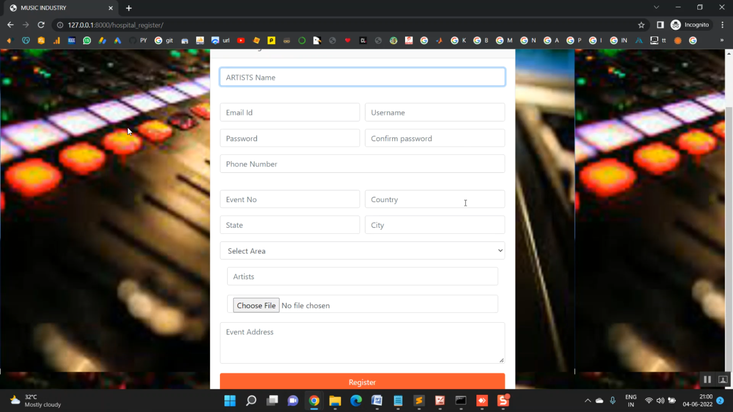 Music Sector Information in Django Python