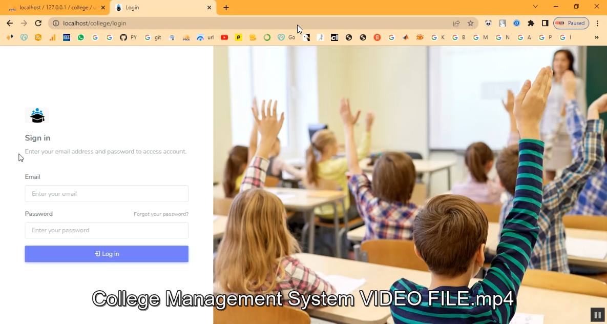 College Management System in PHP Application Projects