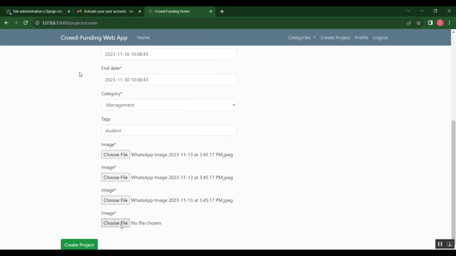 Crowd Funding Email Authentication in Python Projects
