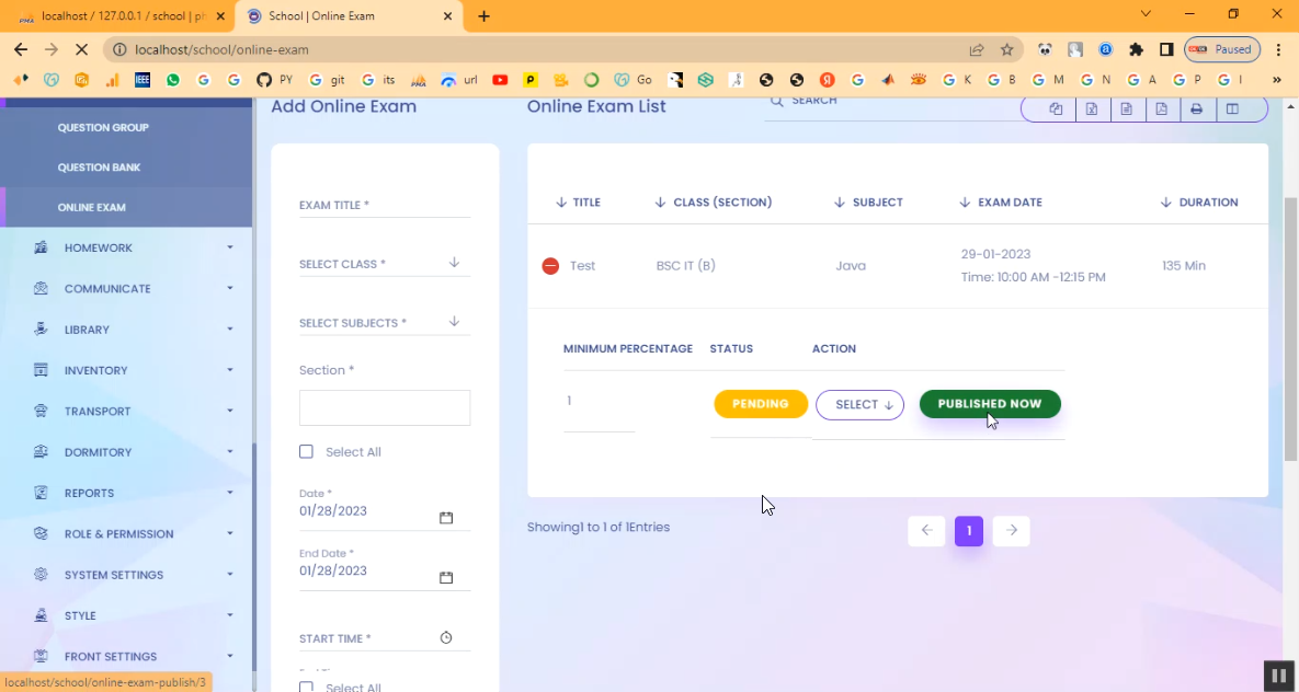 School Student Staff Allocation Management System in PHP Application Projects