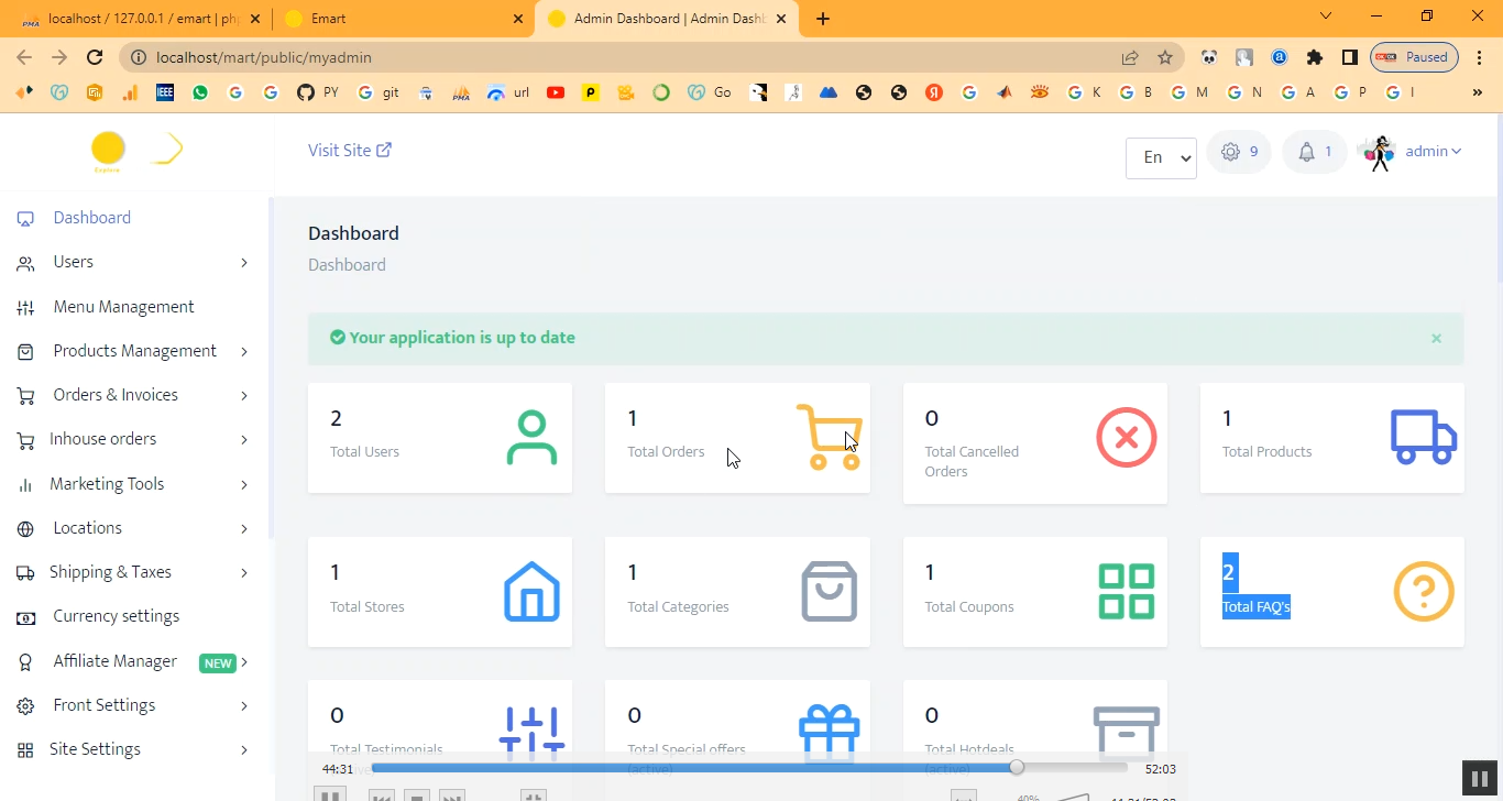 Ecommerce Shoping and Delivery Website in PHP Application Projects