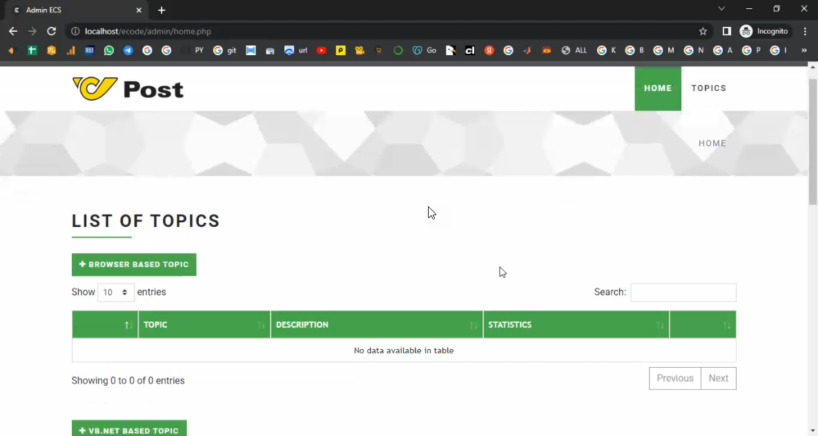 Post Blog System in PHP Application Projects