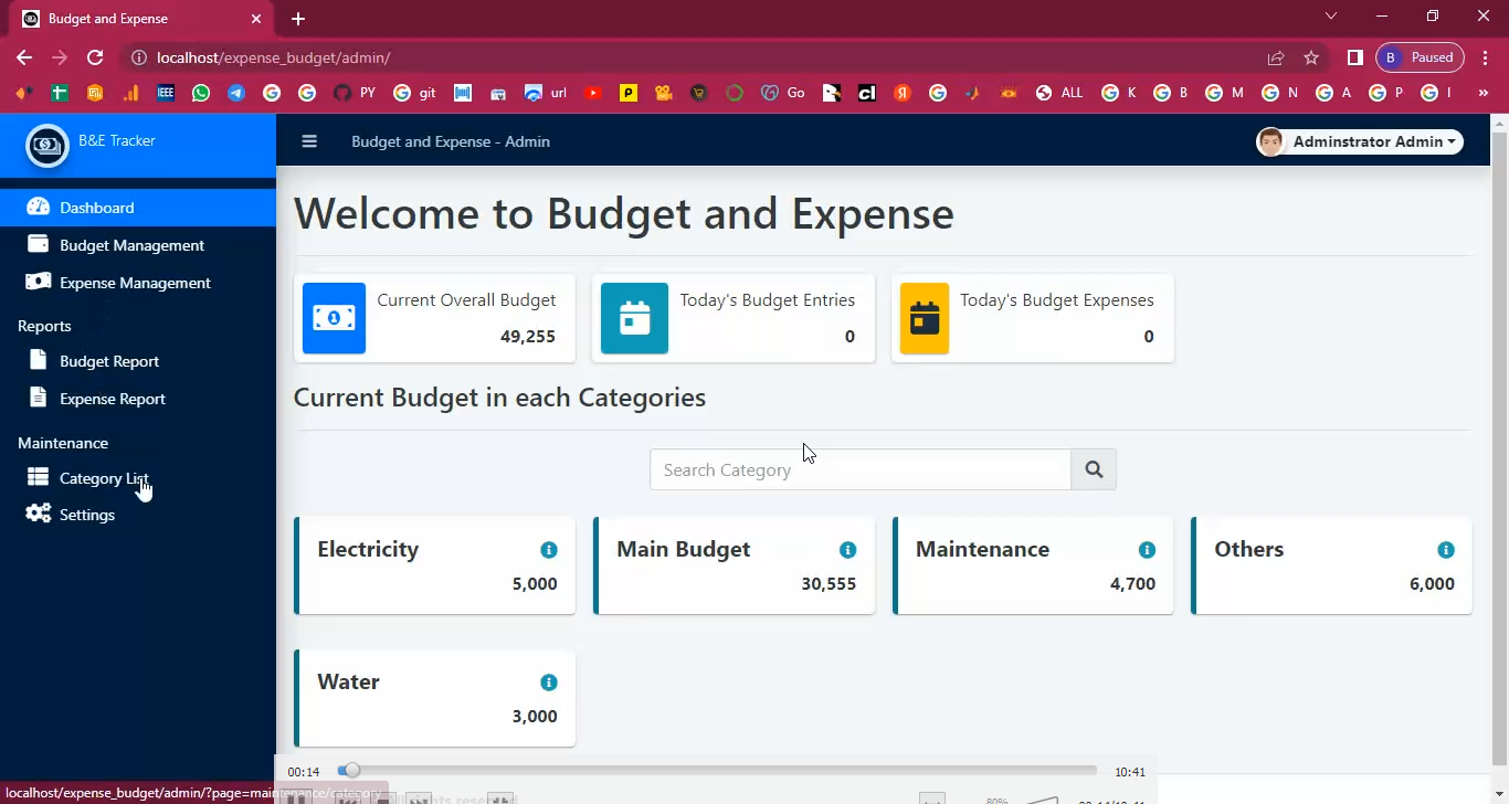 Home Budget and Expense Controller in PHP Application Projects