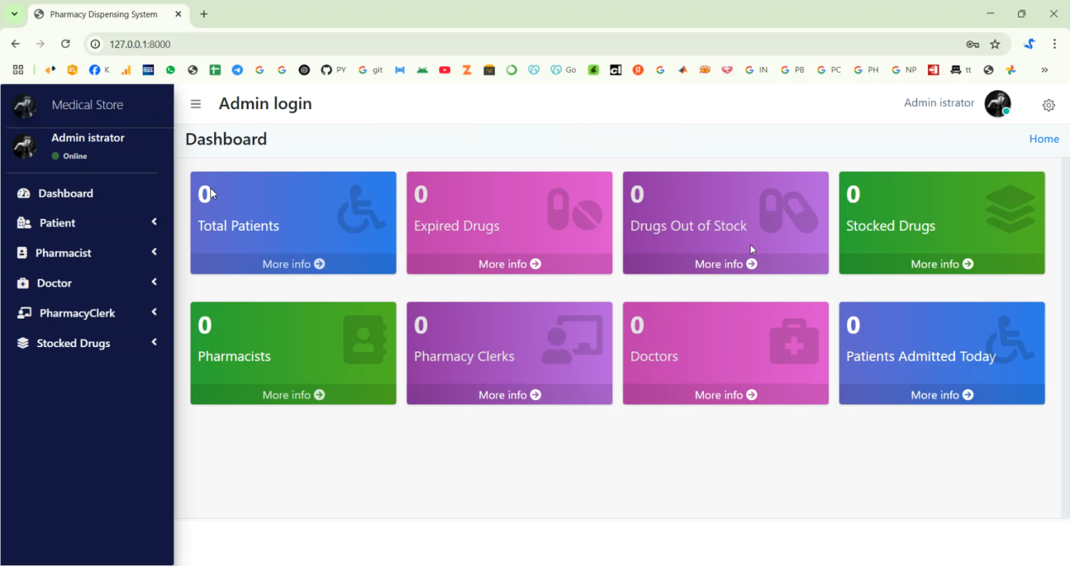 Online Medical Store Management System in Django Python