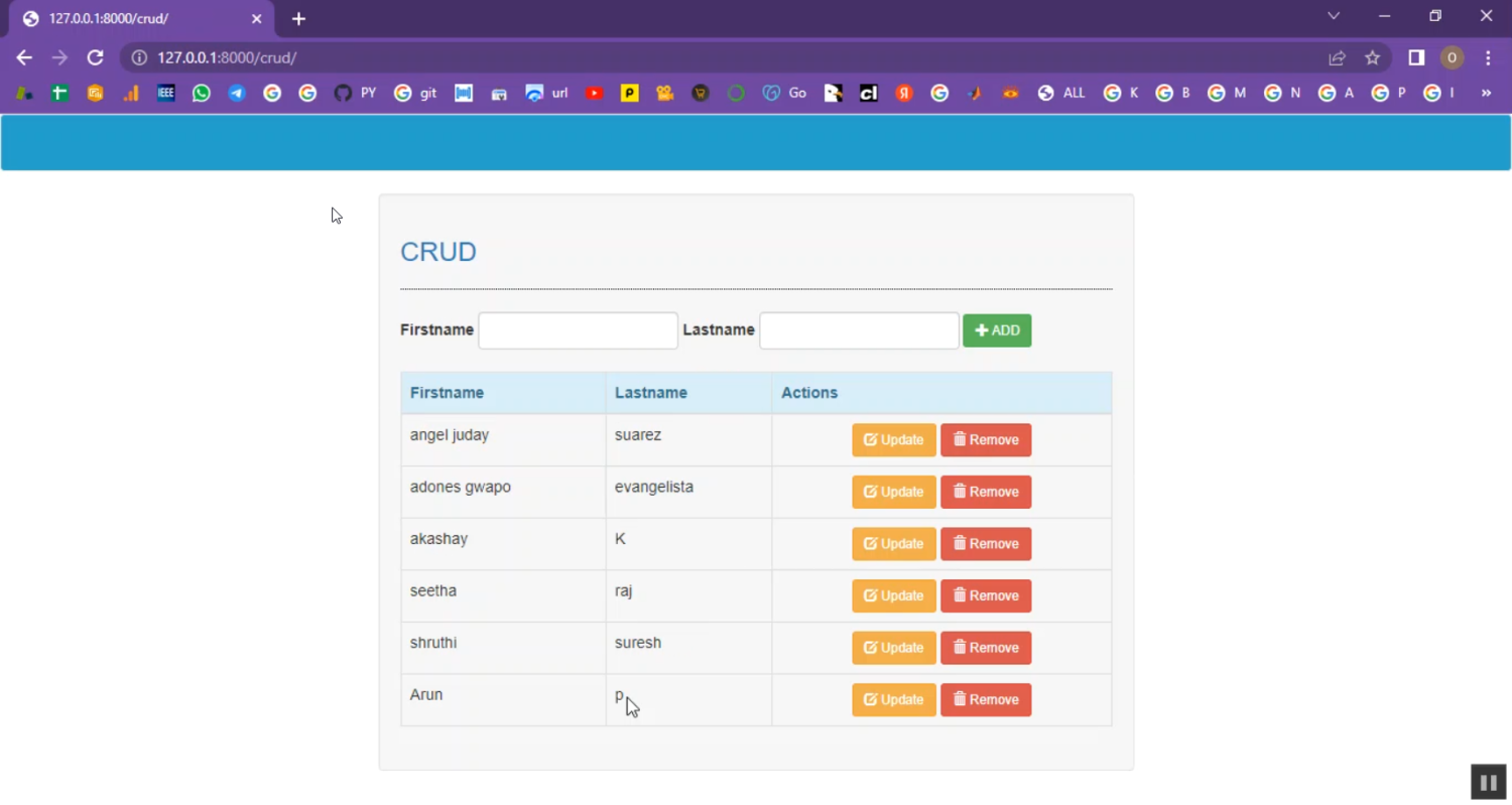 Create Read Update Delete App in Django Python