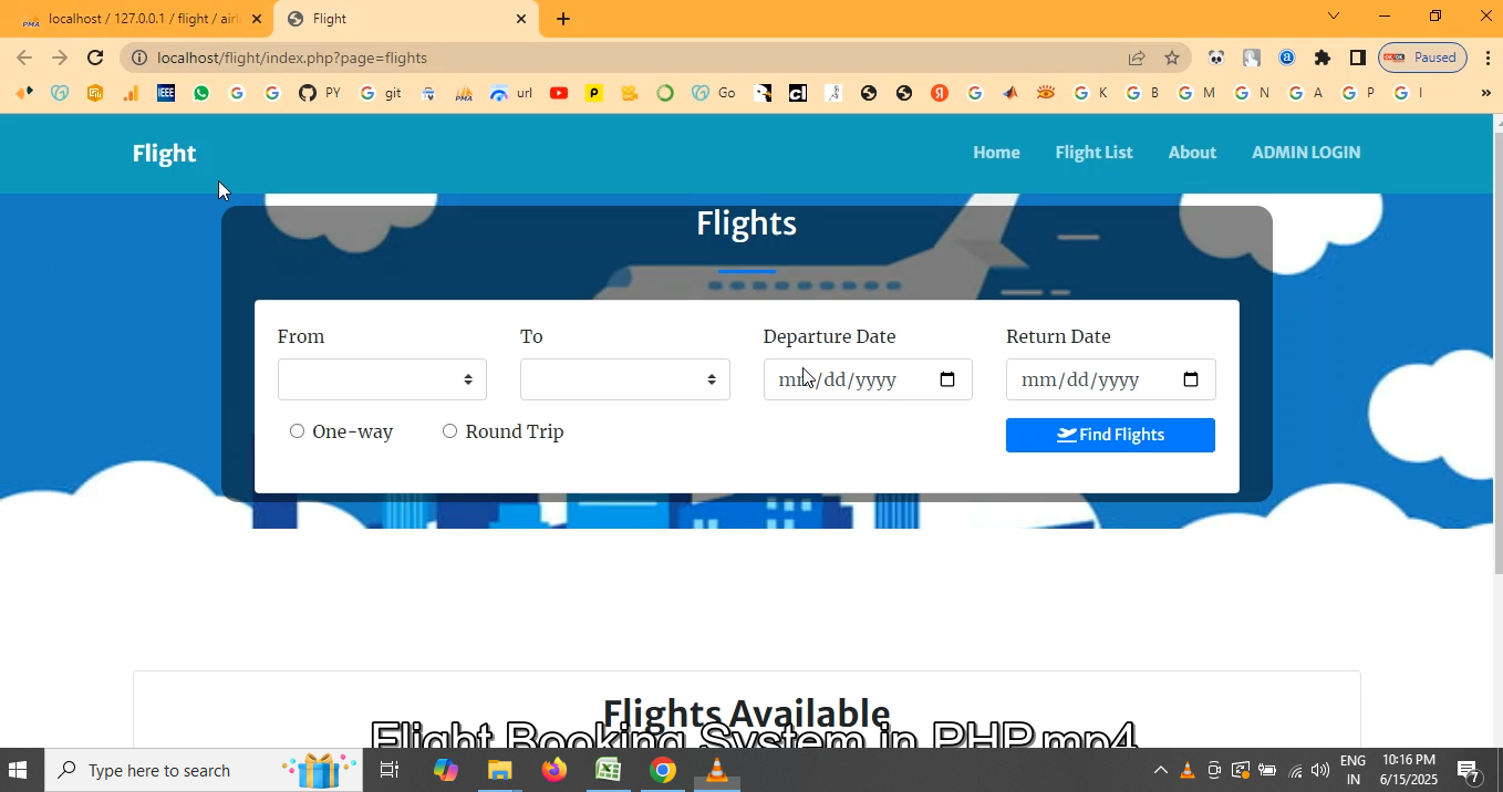 Flight Booking System in PHP Application Projects