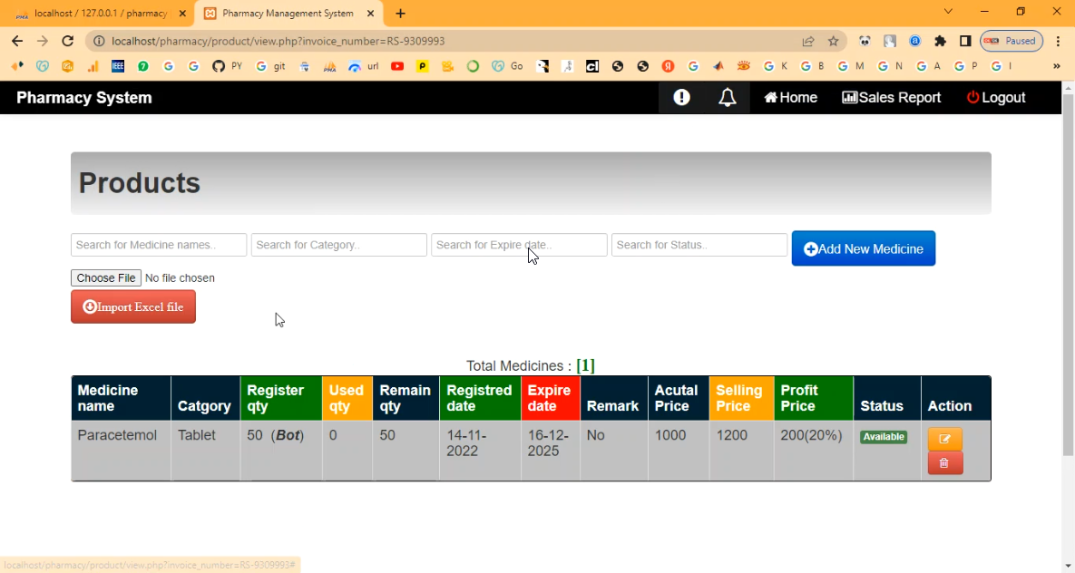 Online Pharmacy Management System in PHP Application Projects