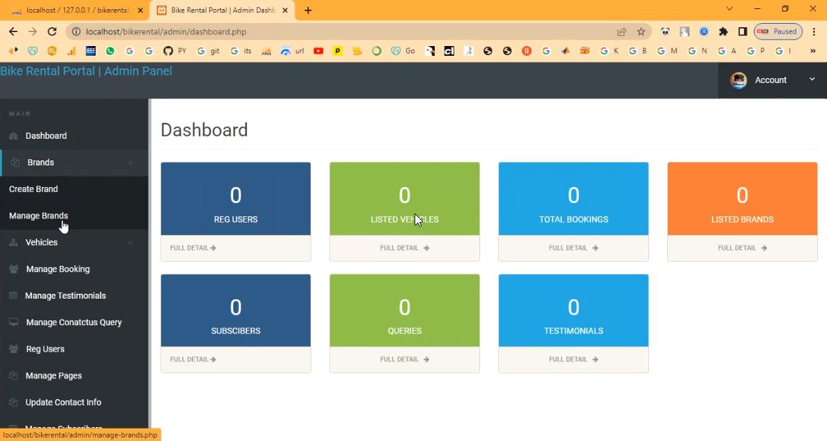Bike Rental Portal System in PHP Application Projects