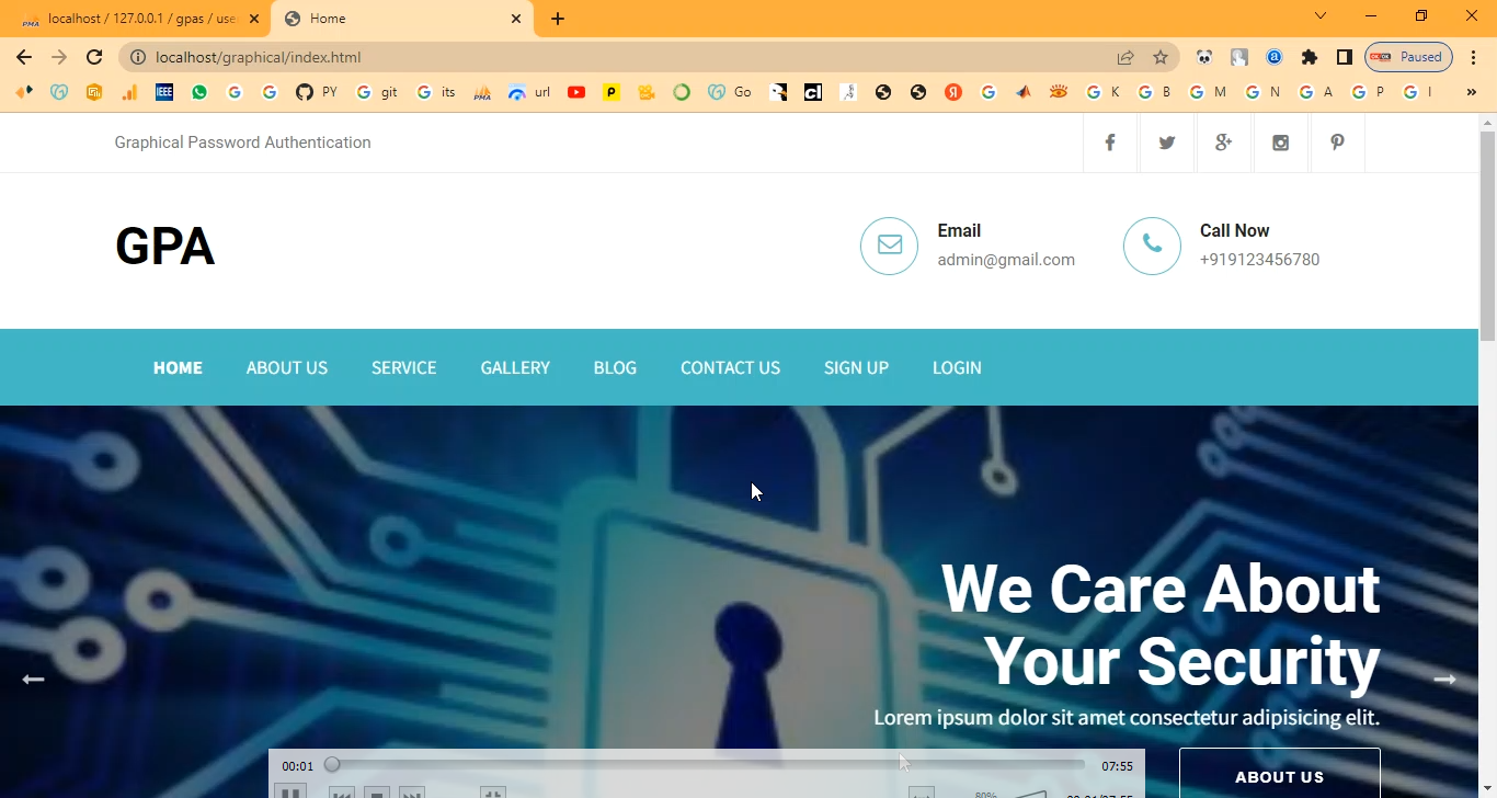 Graphical Password Authentication in PHP Application Projects