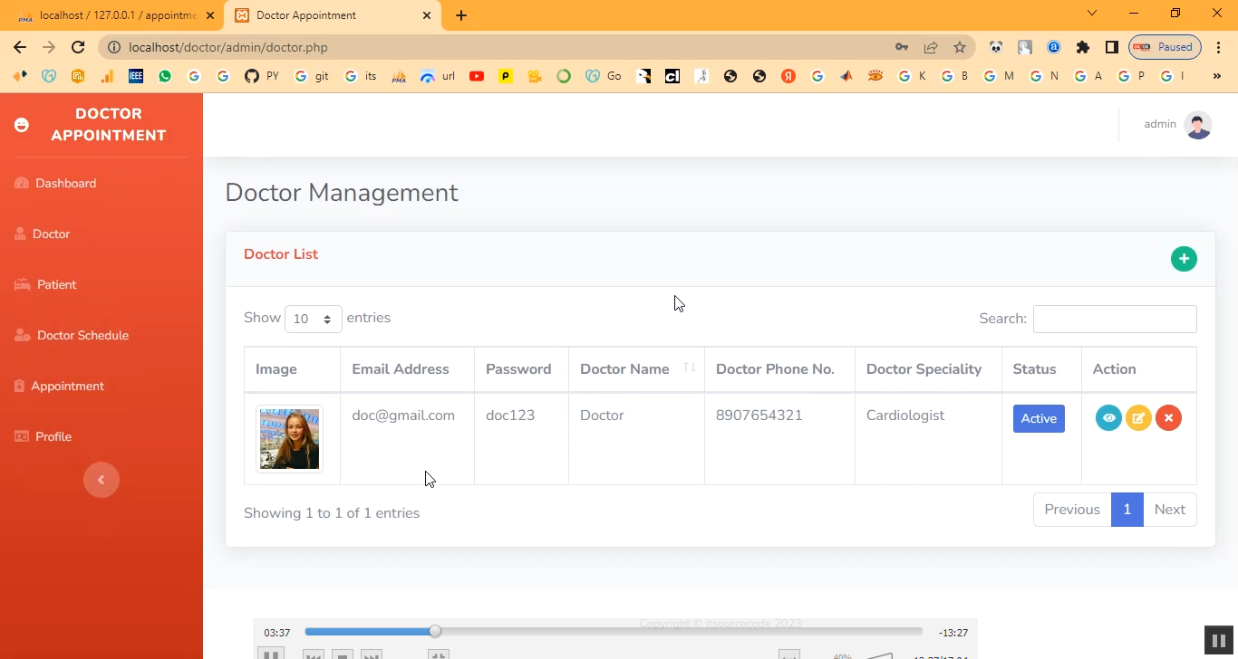 Doctor Appointment in PHP Application Projects