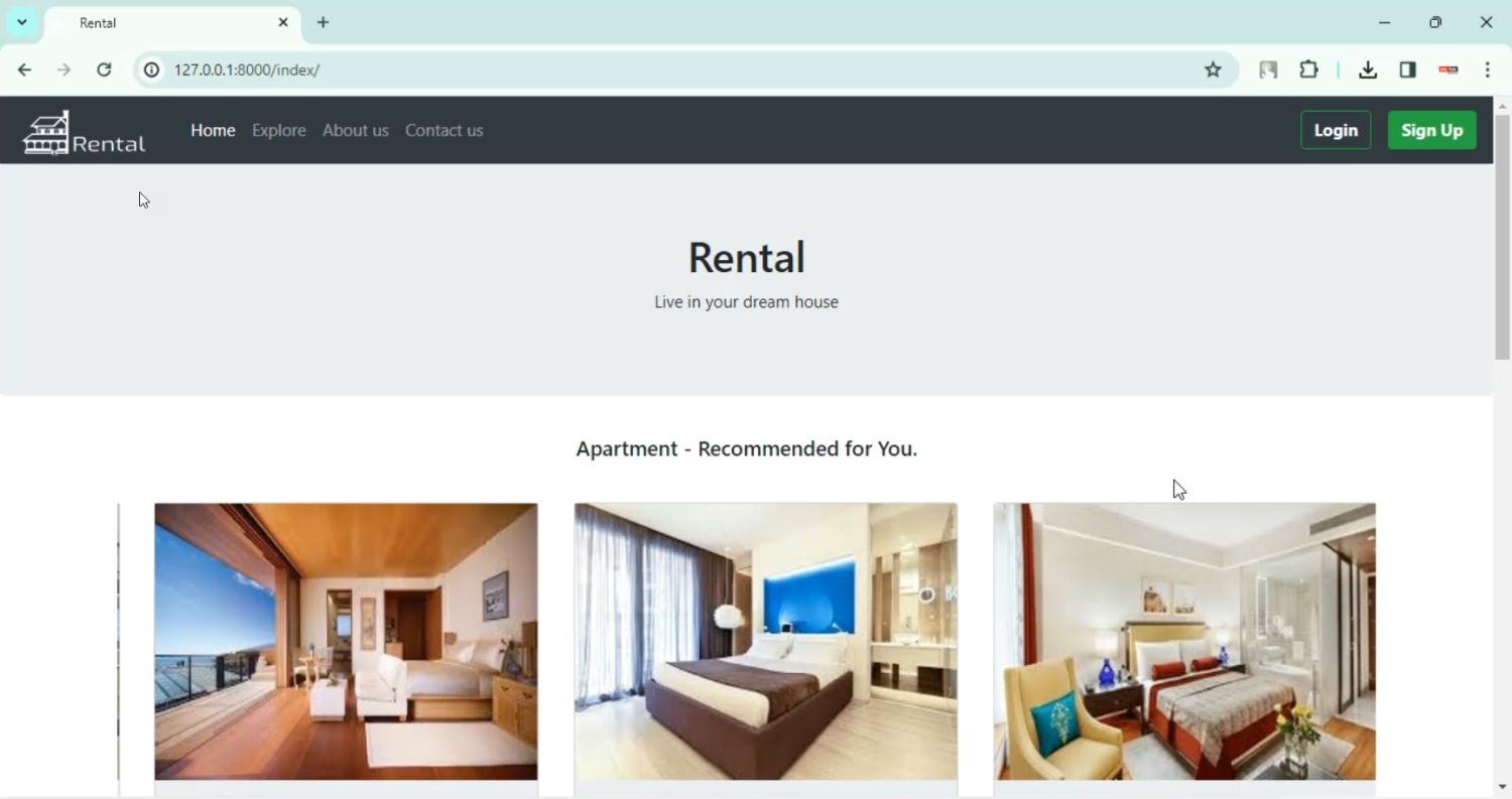 House Rent in Django Python