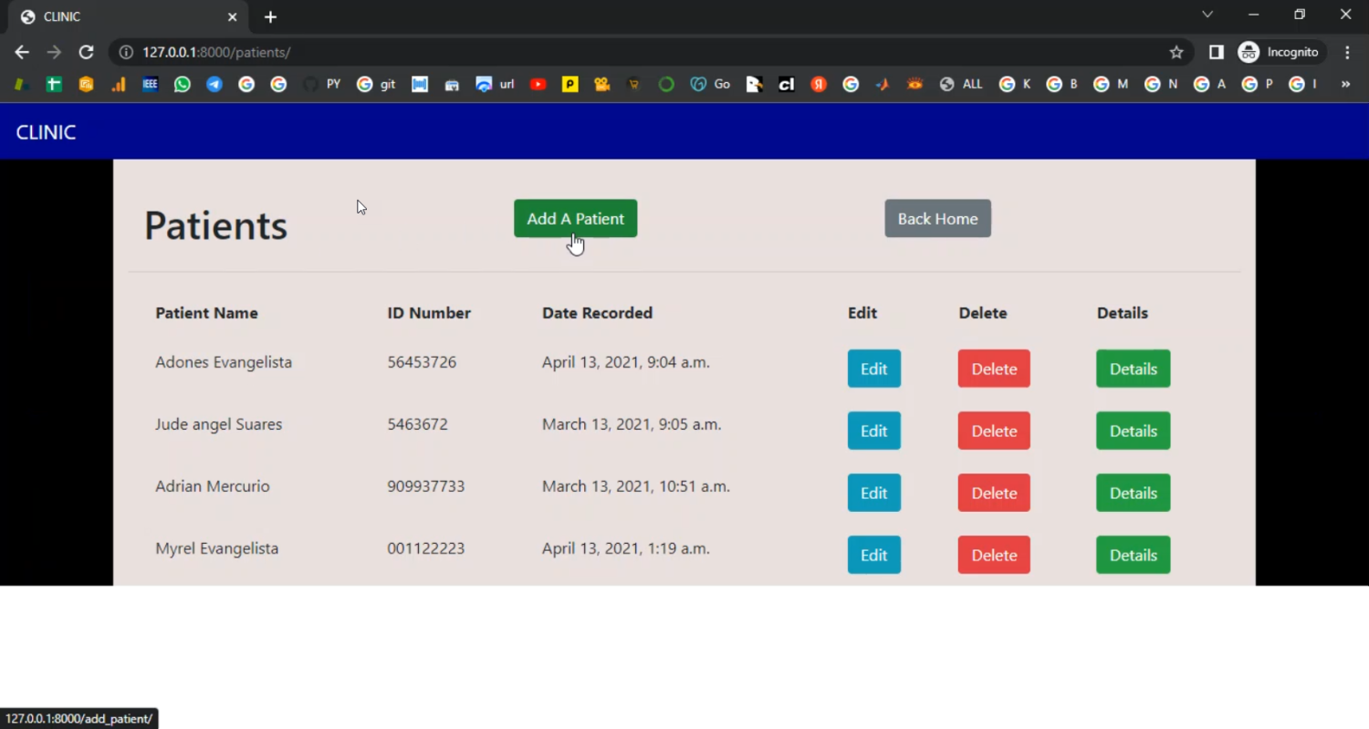 Clinic Mangement Drug Process in Django Python