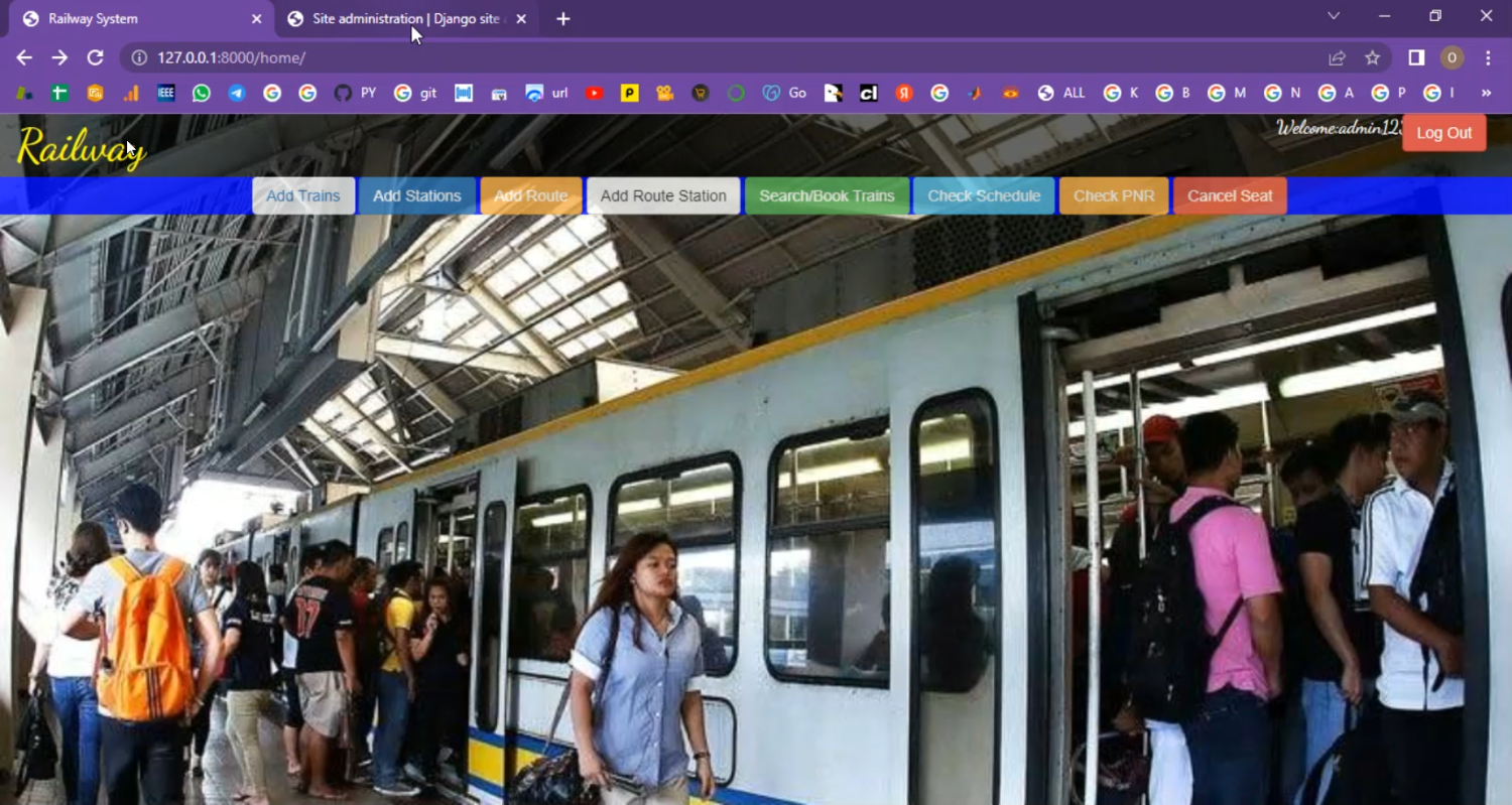 Railway System in Django Python