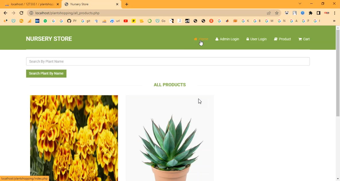 Plant Shopping in PHP Application Projects