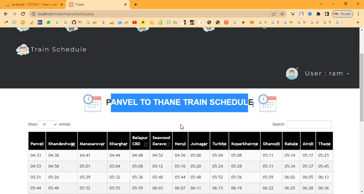 Ticket Booking Portal in PHP Application Projects