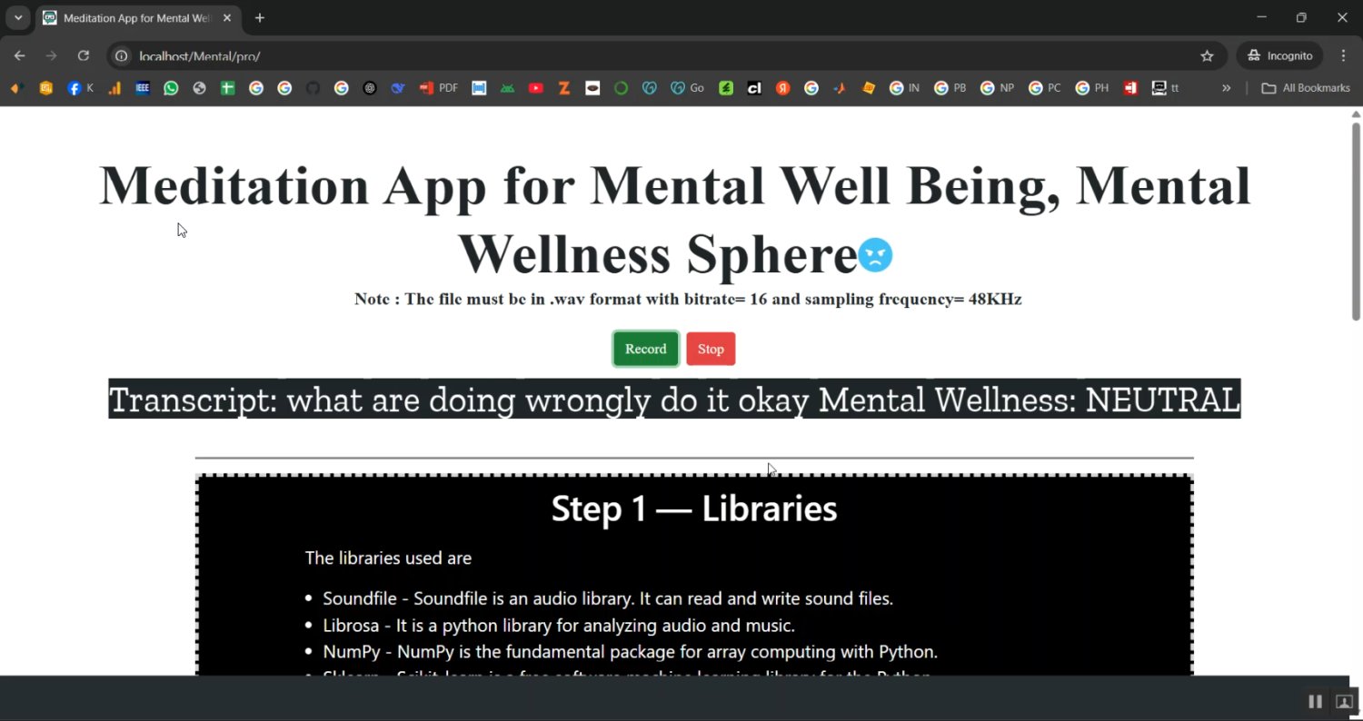 Meditation App for Mental Well Being, Mental Wellness Sphere in Django Python