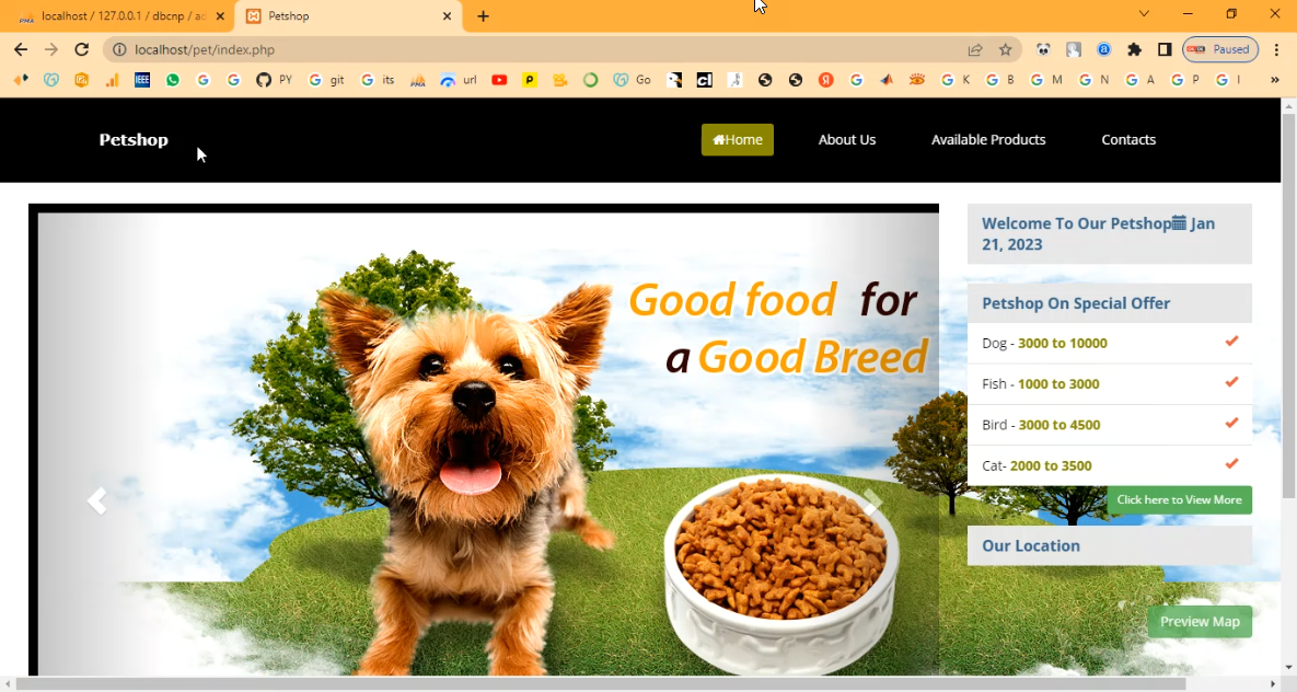 Pet Shop Purchasing in PHP Application Projects