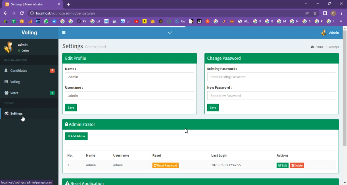 Voting System in PHP Application Projects