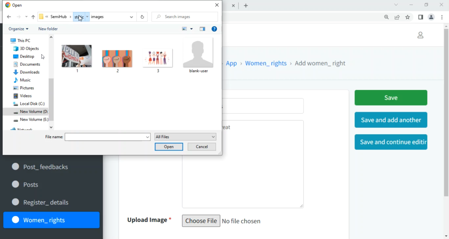 Women's Rights Help Support in Django Python
