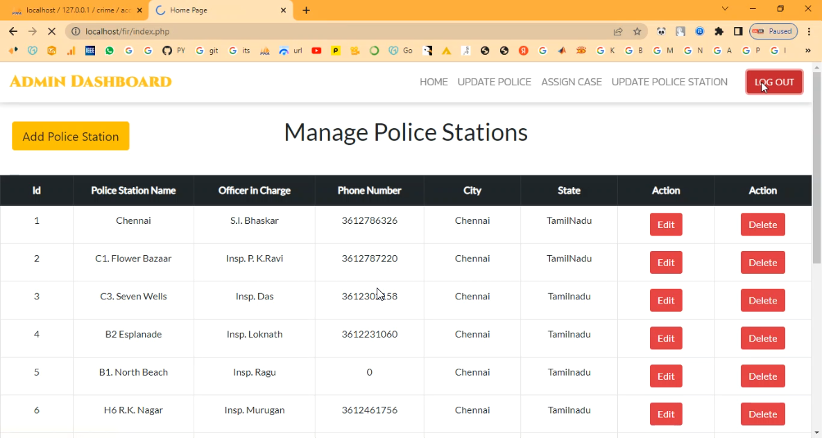 Police Complaint in PHP Application Projects
