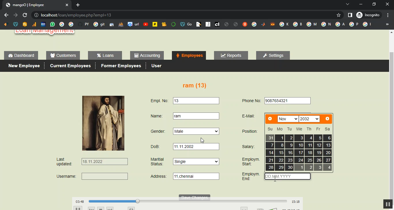 Loan Management System in PHP Application Projects